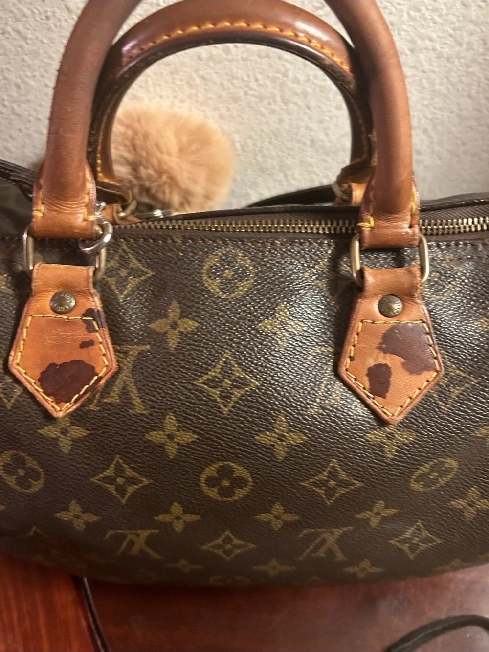 Louis Vuitton Monogram Satchel with Colorful Scarf-Wrapped Handles